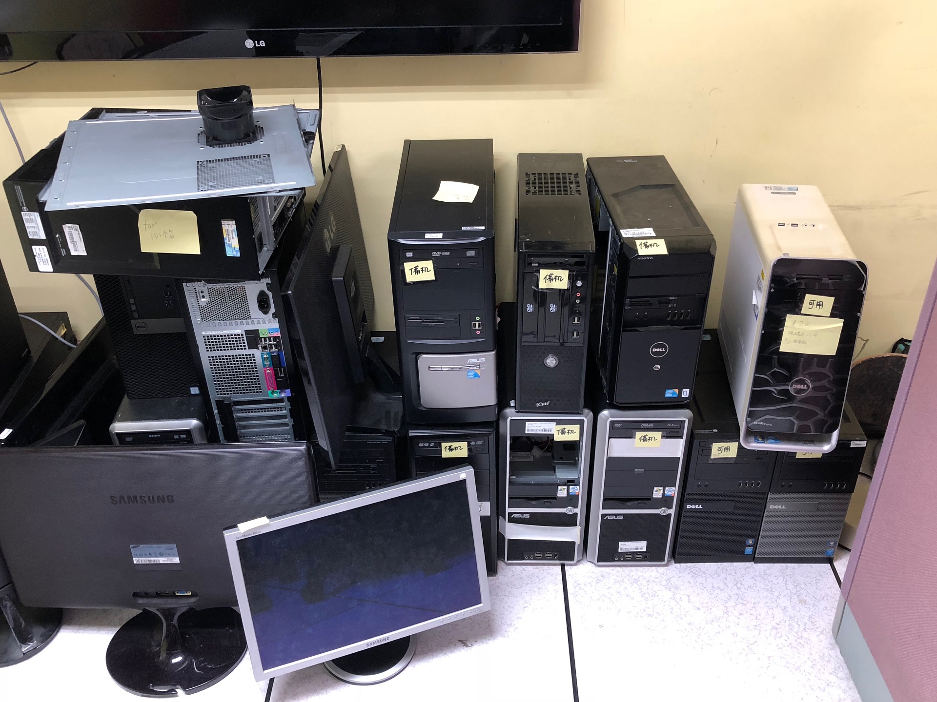 pile of desktops